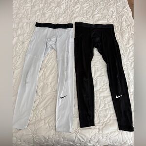 Nike Men’s Leggings Set - Black & White Swoosh